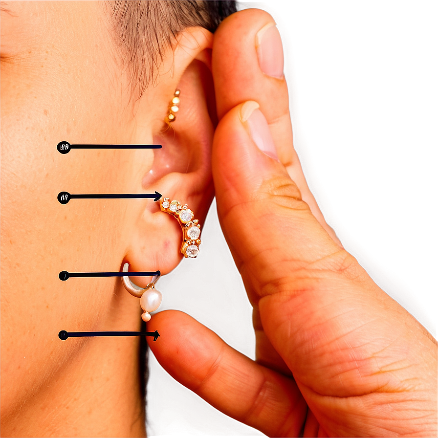 Ear Piercing Healing Chart Png Heg