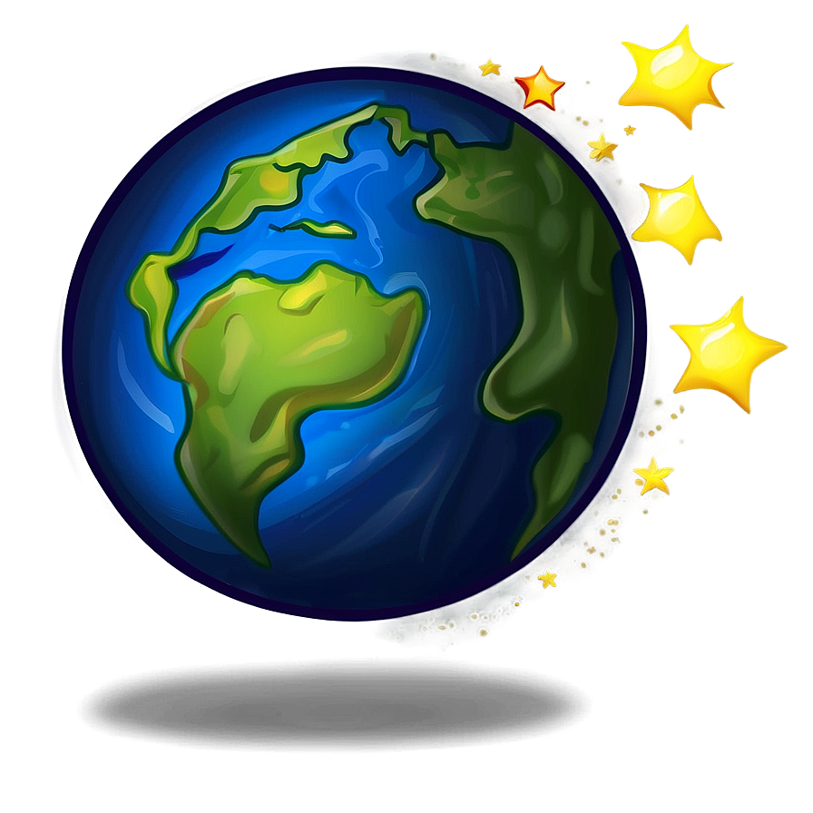 Earth With Sun Cartoon Png Jhl82