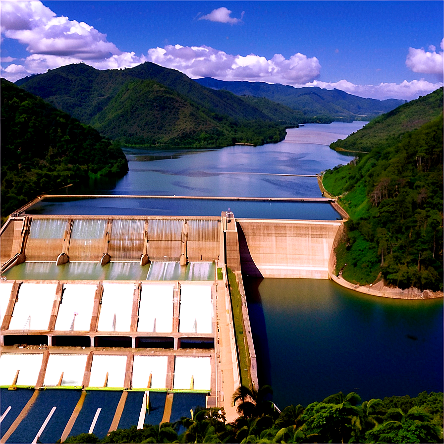 Earthfill Dam And Surroundings Png 06292024