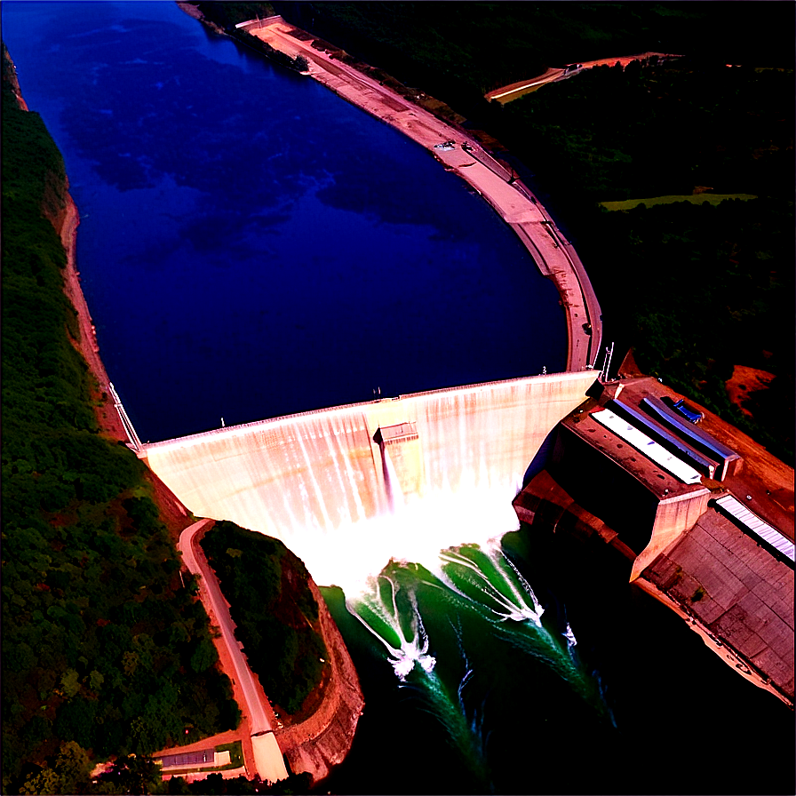 Earthfill Dam And Surroundings Png Scs