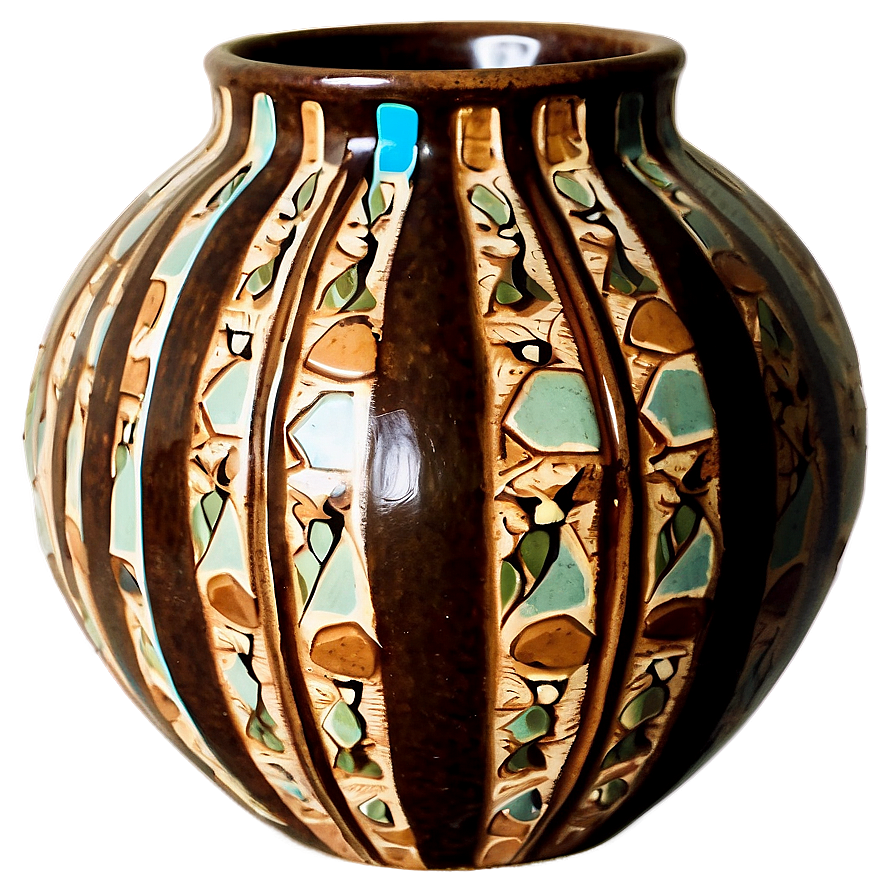 Earthy Brown Pottery Vase Png Oxk