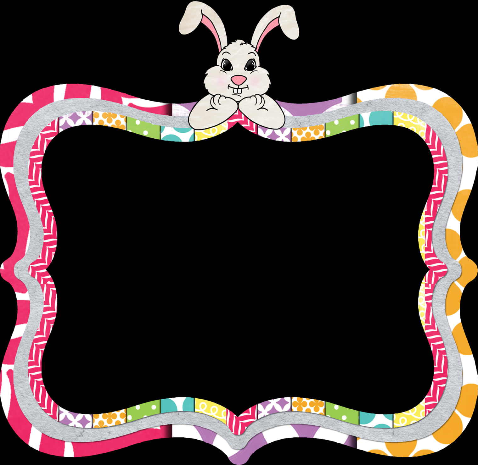 Easter Bunny Decorative Border Frame