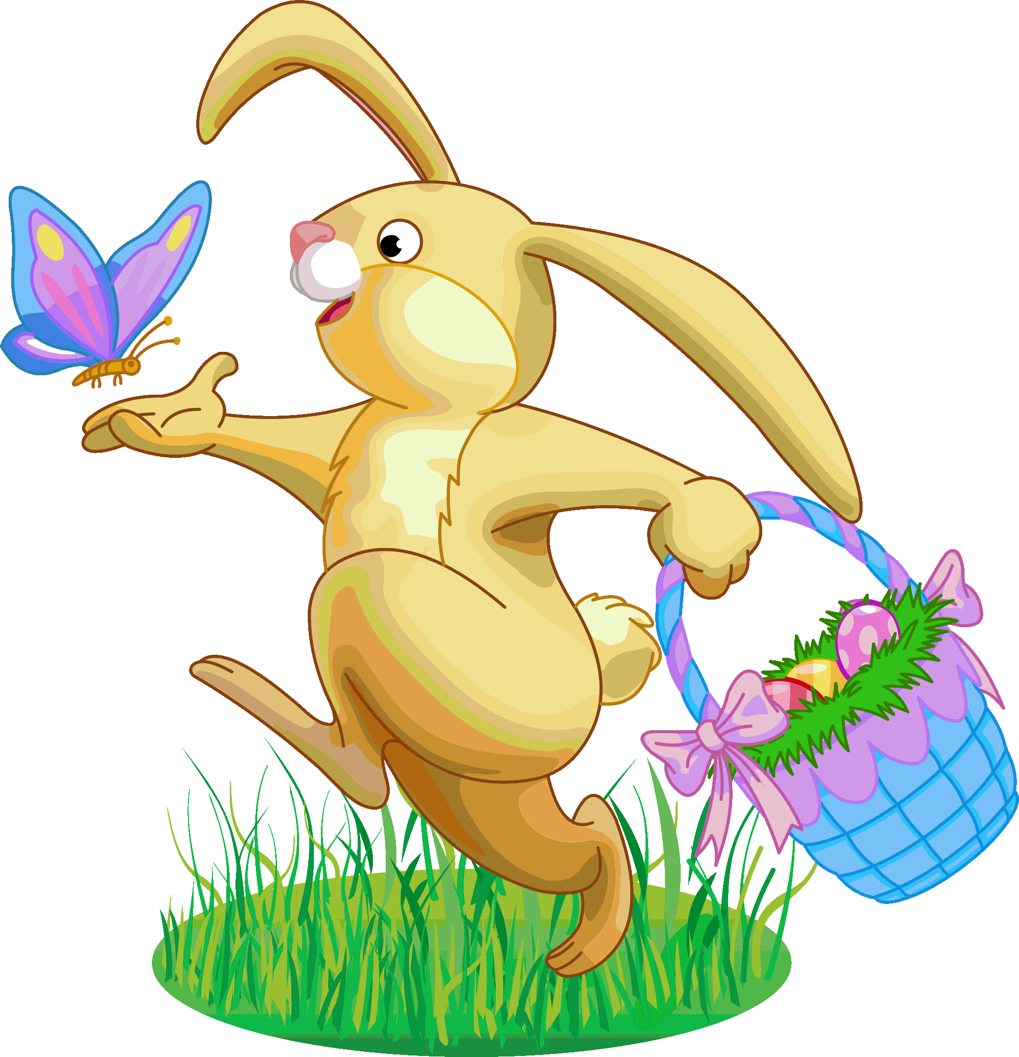 Easter Bunnywith Basketand Butterfly