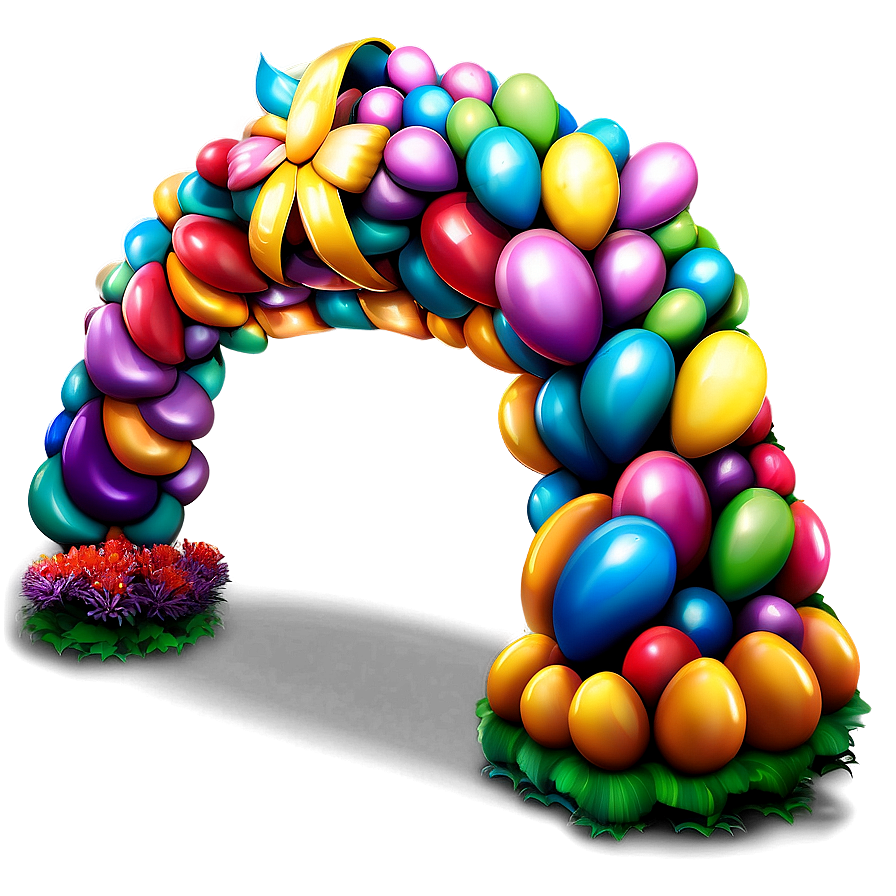 Easter Celebration Balloon Arch Png Eia84