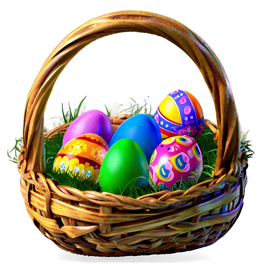 Easter Egg Basket Png 13