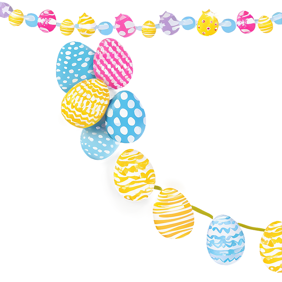 Easter Egg Garland Png 05252024