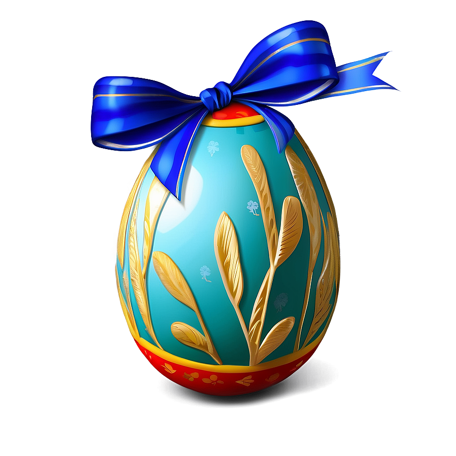 Easter Egg With Ribbon Png Evt