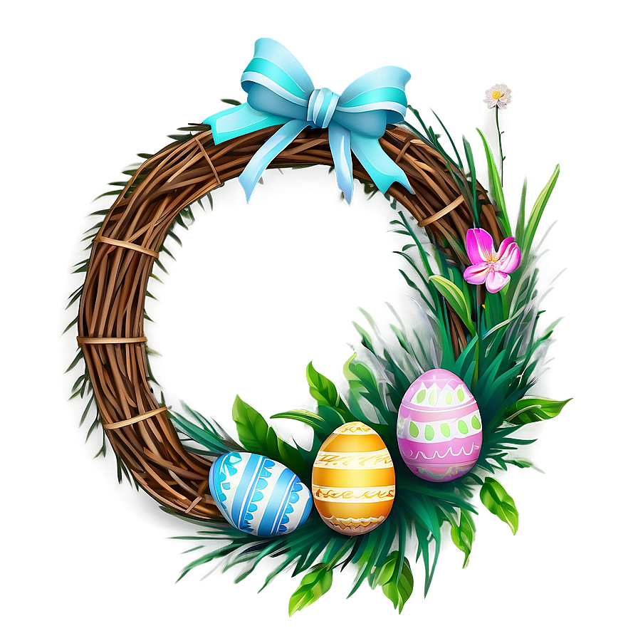 Easter Egg Wreath Png 14