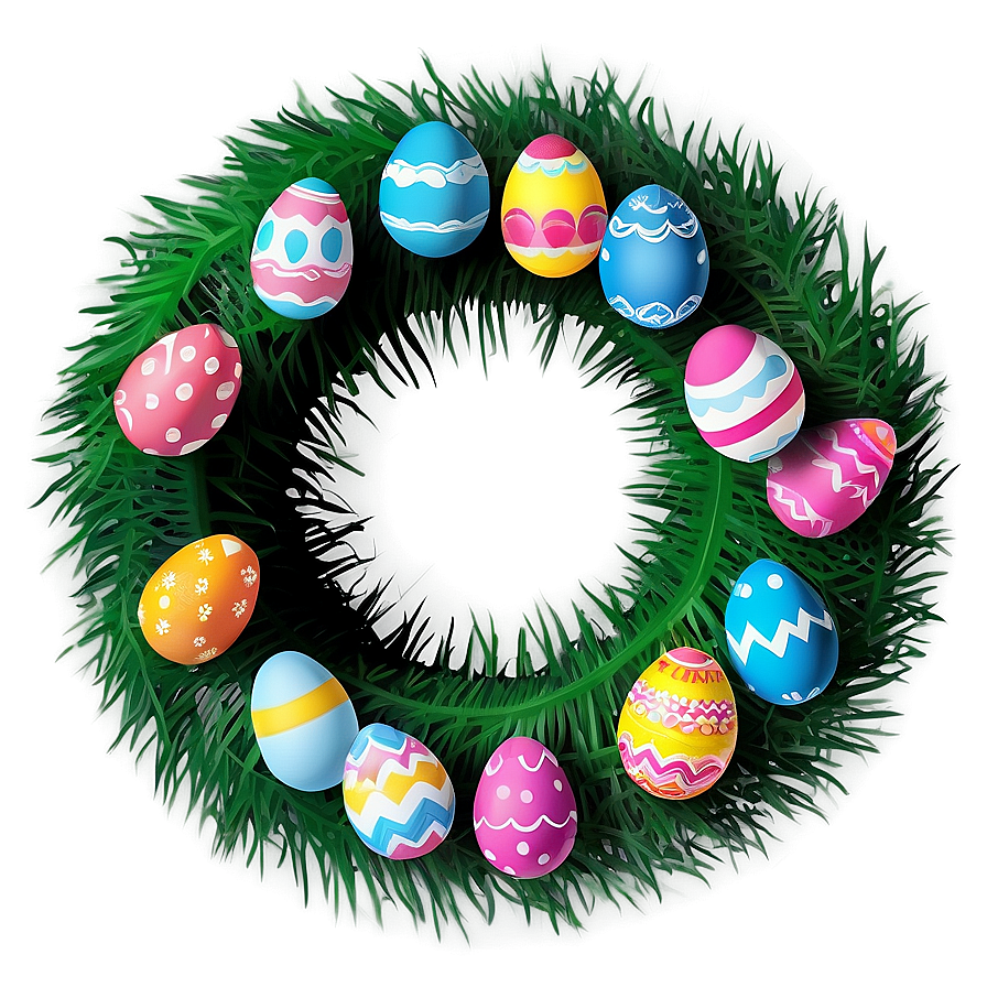 Easter Egg Wreath Png 7