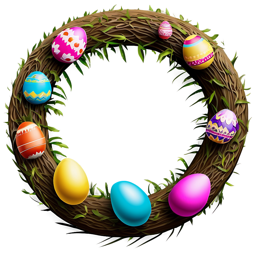 Easter Egg Wreath Png Gov38