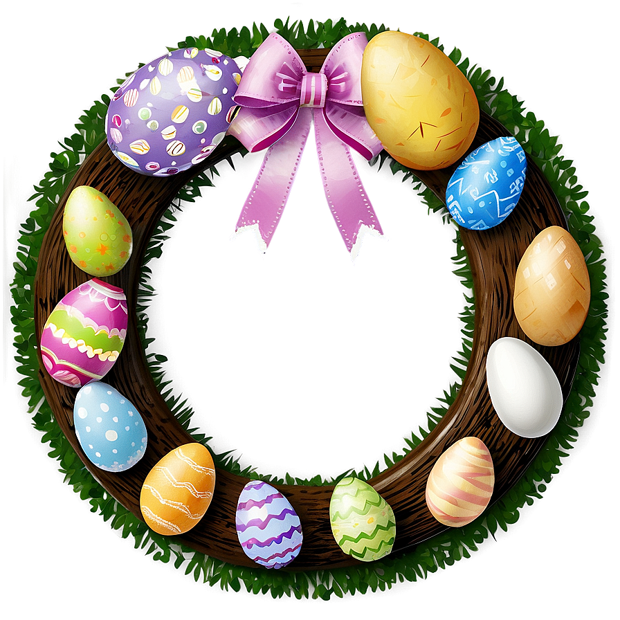 Easter Egg Wreath Png Mqq