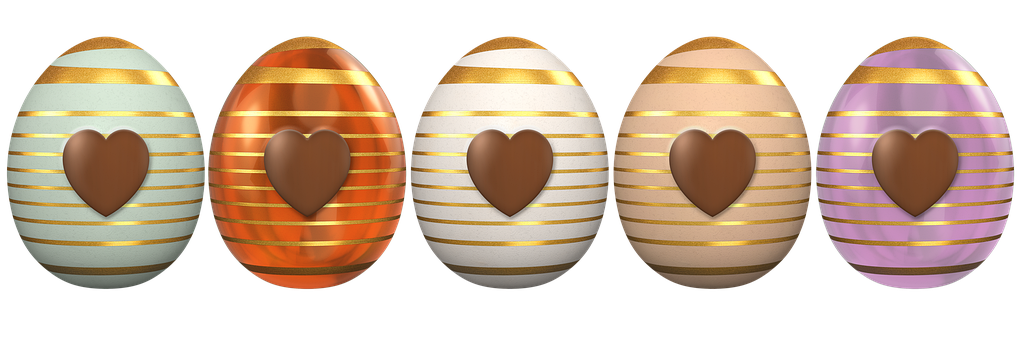 Easter Eggs Heart Designs