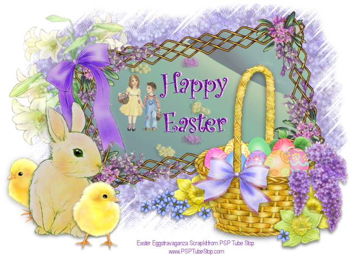 Easter Greetings Basketand Chicks