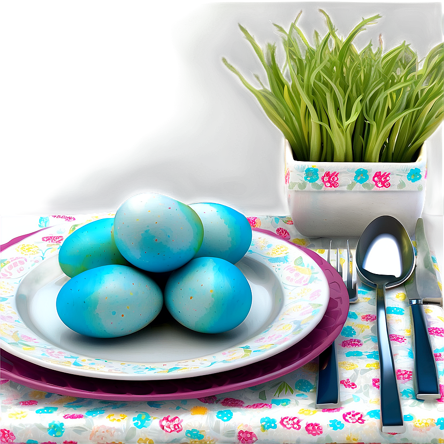 Easter Table Setting Png Udl19