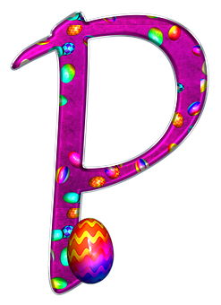 Easter Themed Letter P