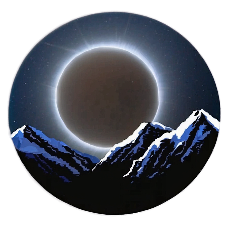 Eclipse Over Mountains Png Kfy