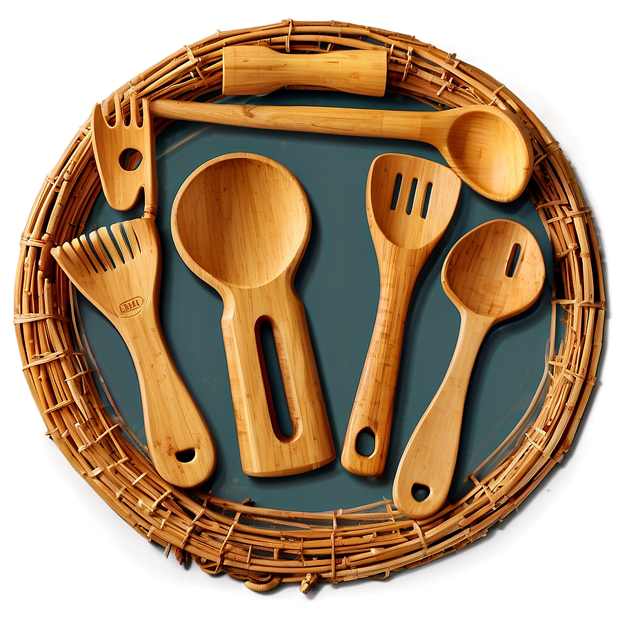 Eco-friendly Bamboo Utensils Png Bxc