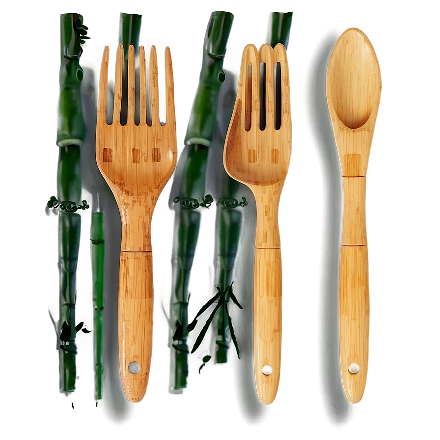 Eco-friendly Bamboo Utensils Png Dtx