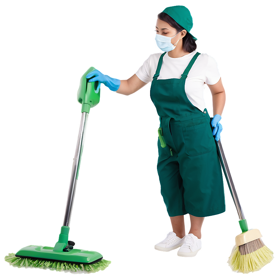 Eco-friendly Cleaning Lady Png 06292024