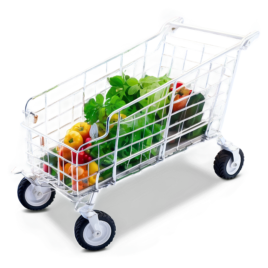 Eco-friendly Grocery Cart Png 06282024