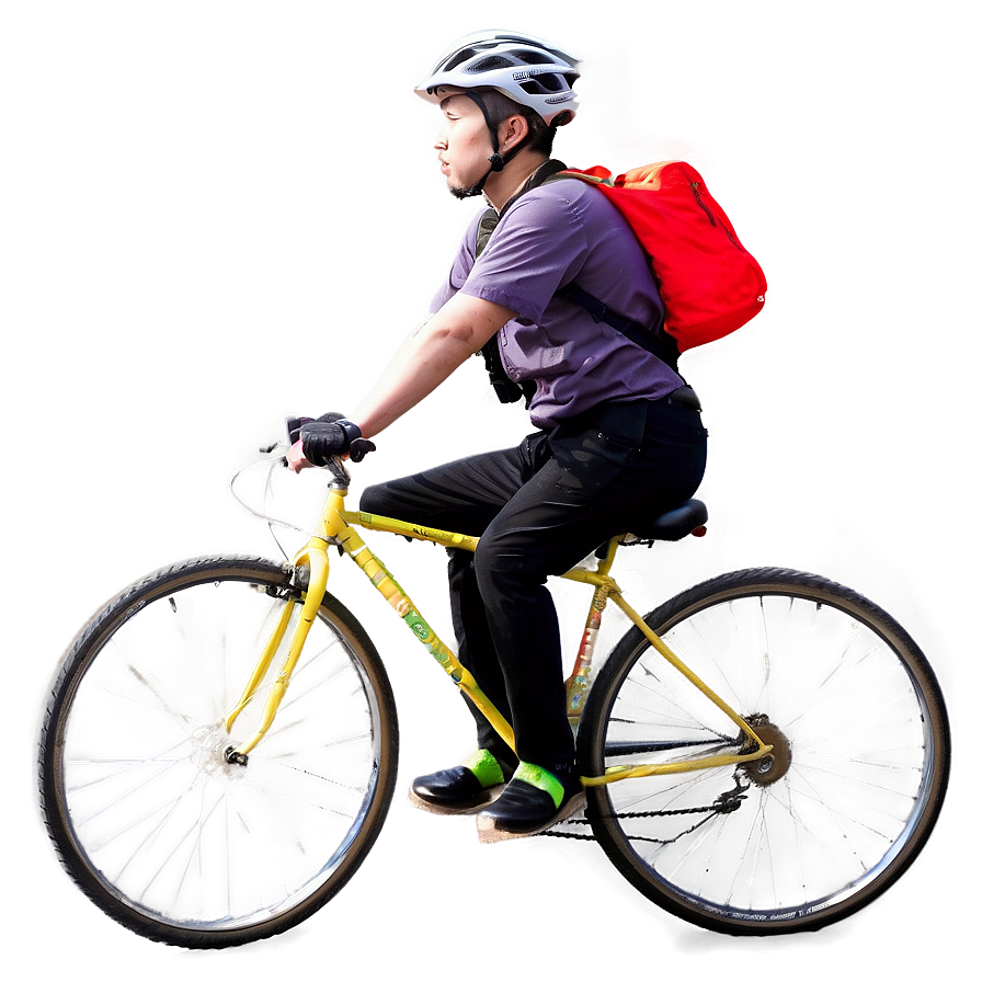 Eco-friendly Urban Cyclist Png 92