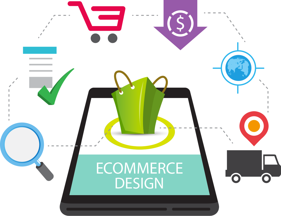 Ecommerce Design Concept Illustration