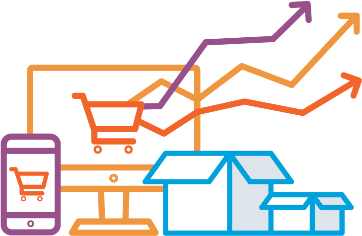 Ecommerce Growth Graph Concept