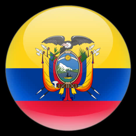 Ecuadorian Coatof Armson Flag