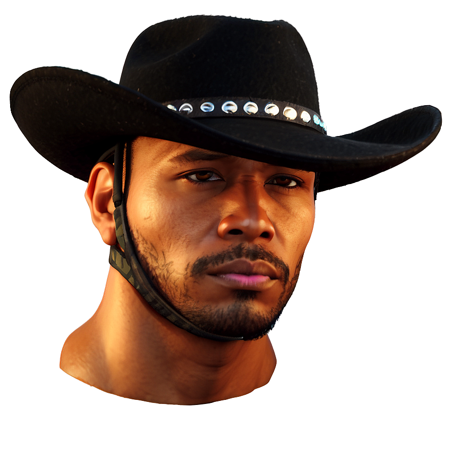 Edgy Black Cowboy Hat Png Etn