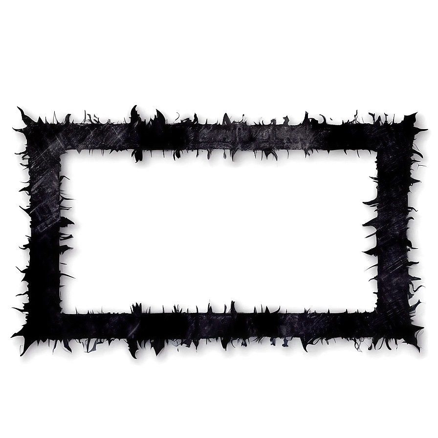 Edgy Black Grunge Border Png Yrw