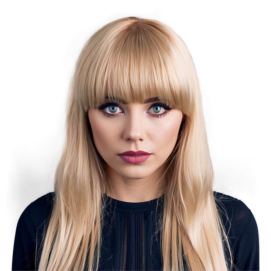 Edgy Blonde Bangs Style Png 85