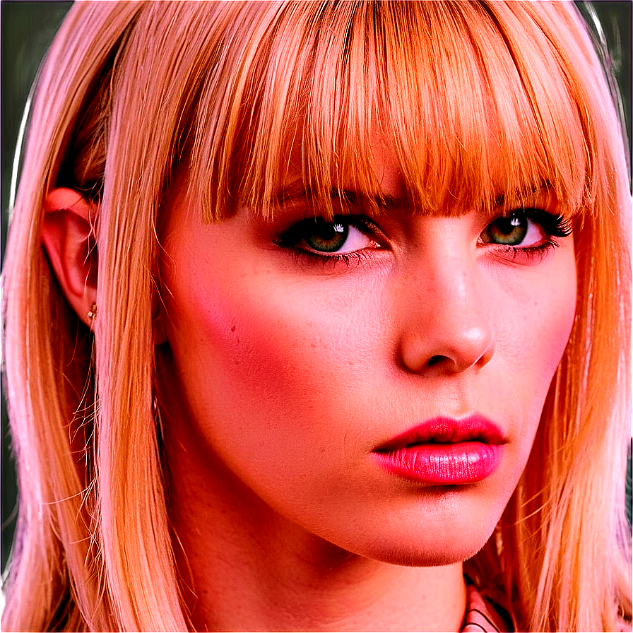 Edgy Blonde Bangs Style Png Skf