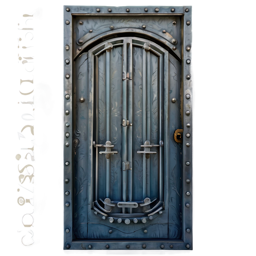 Edgy Iron Door Png 05042024