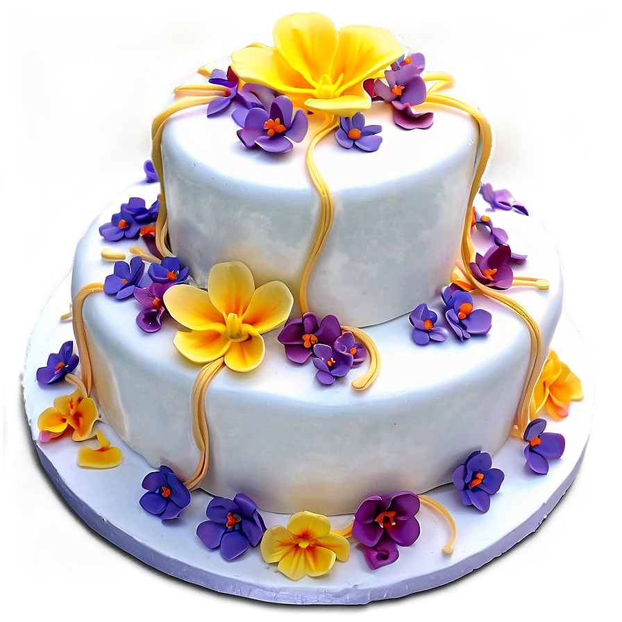 Edible Flower Wedding Cake Png Kxn63