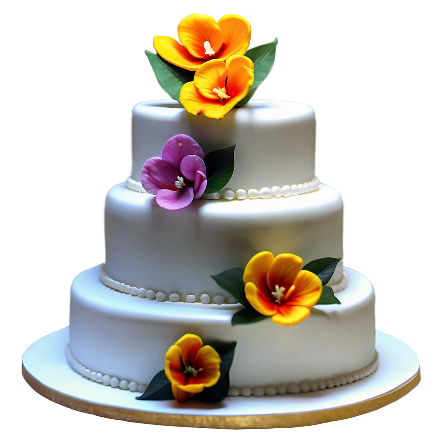 Edible Flower Wedding Cake Png Mix7