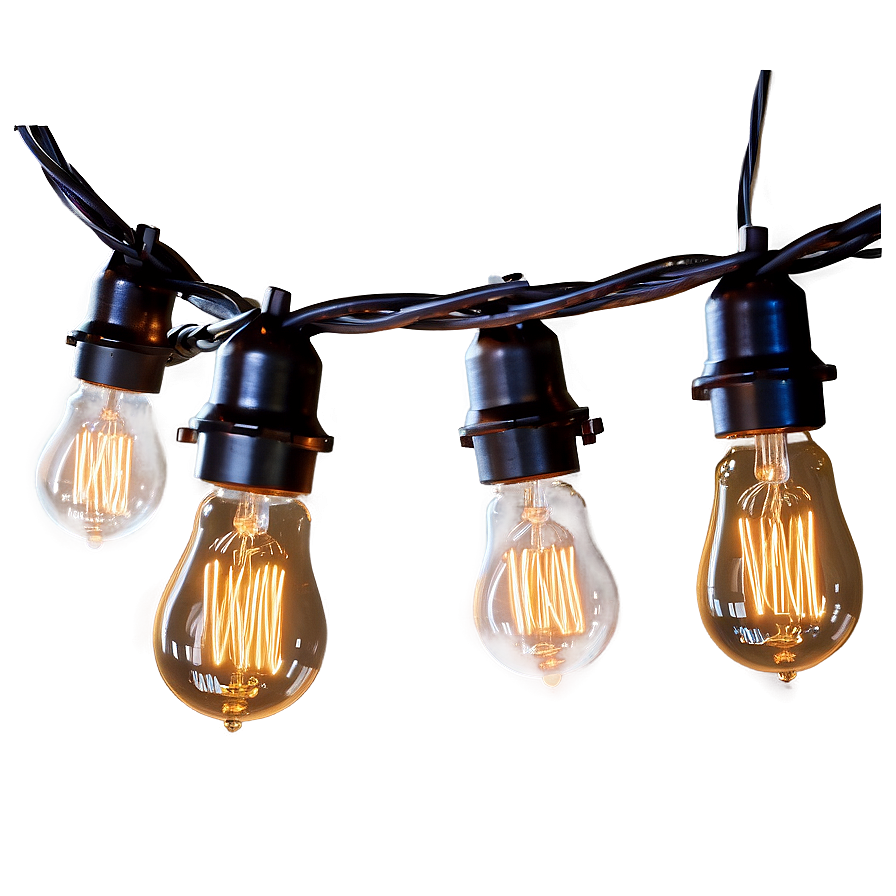 Edison Bulb String Light Png Xie87