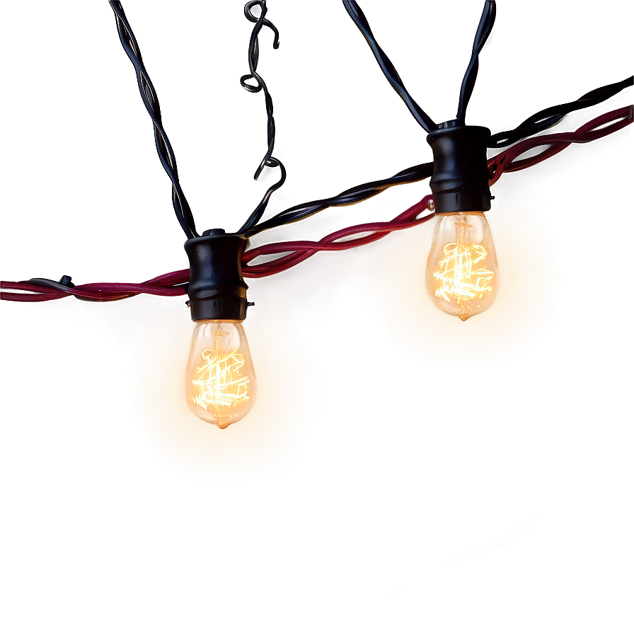 Edison Bulb String Lights Png 05252024