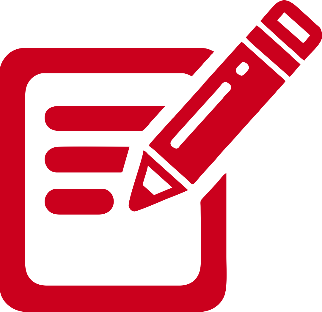 Edit Document Icon Red