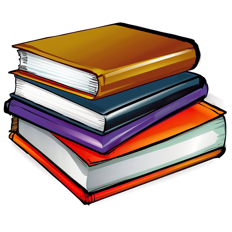 Educational Books Pile Png 82