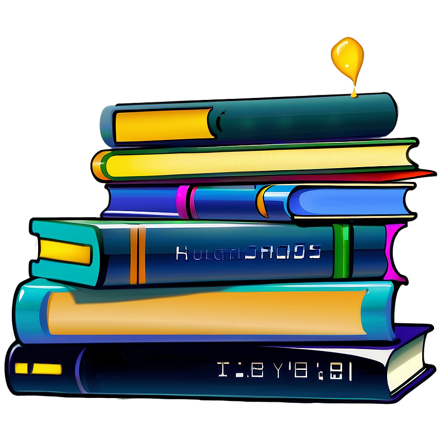 Educational Books Stack Png Gvw86