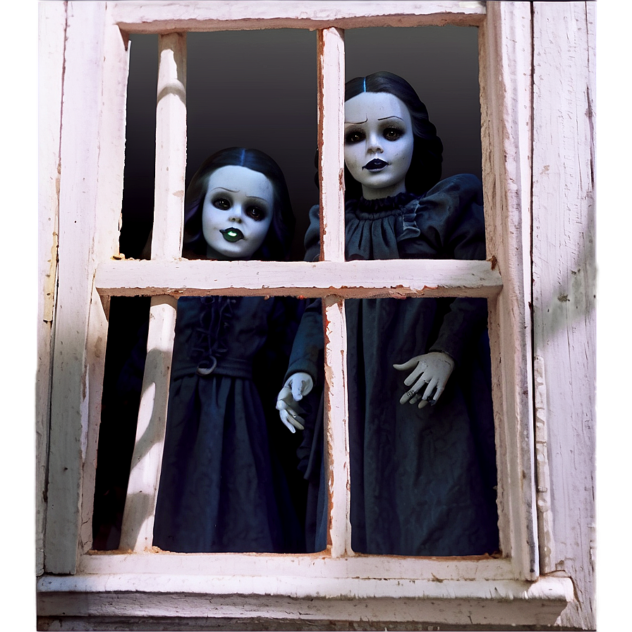 Eerie Doll In Window Png 06252024