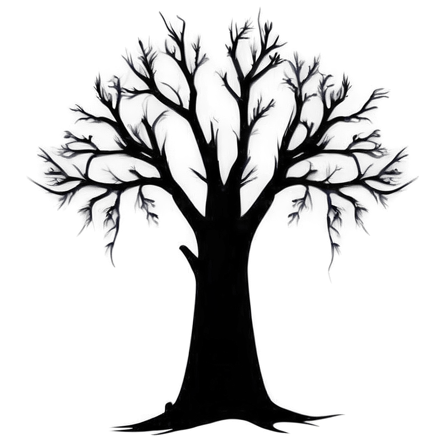 Eerie Forest Silhouette Png 12