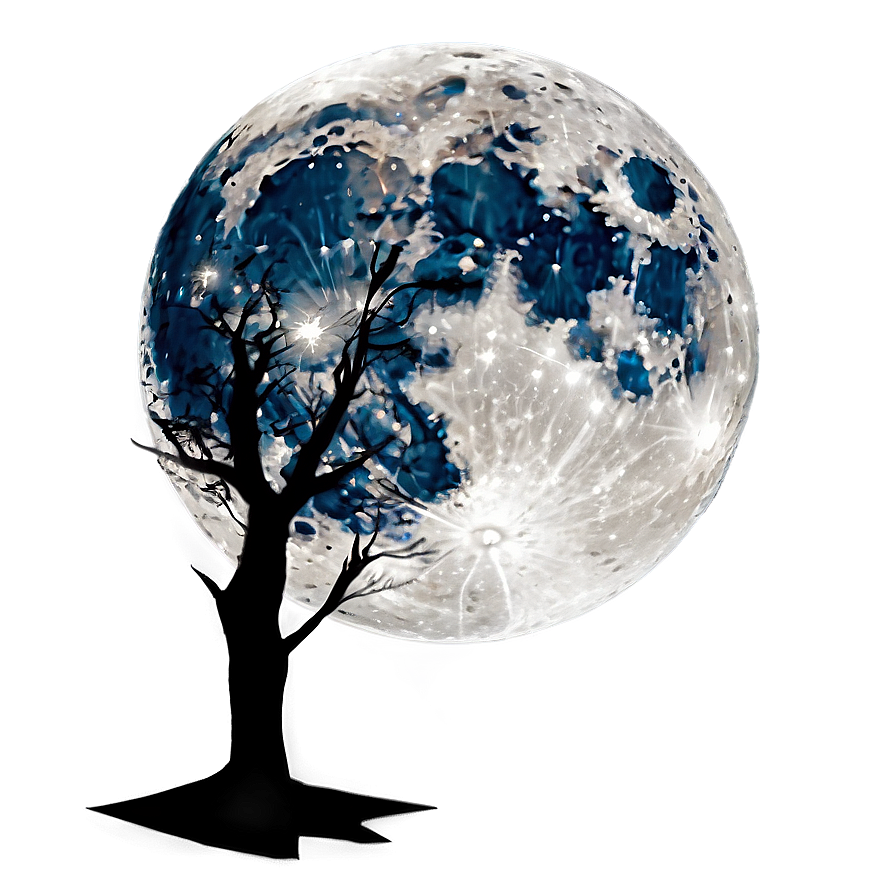 Eerie Full Moon Night Png 50