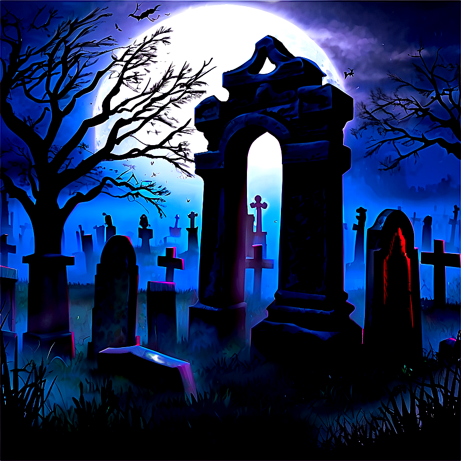 Eerie Graveyard Scene Png Tyt62