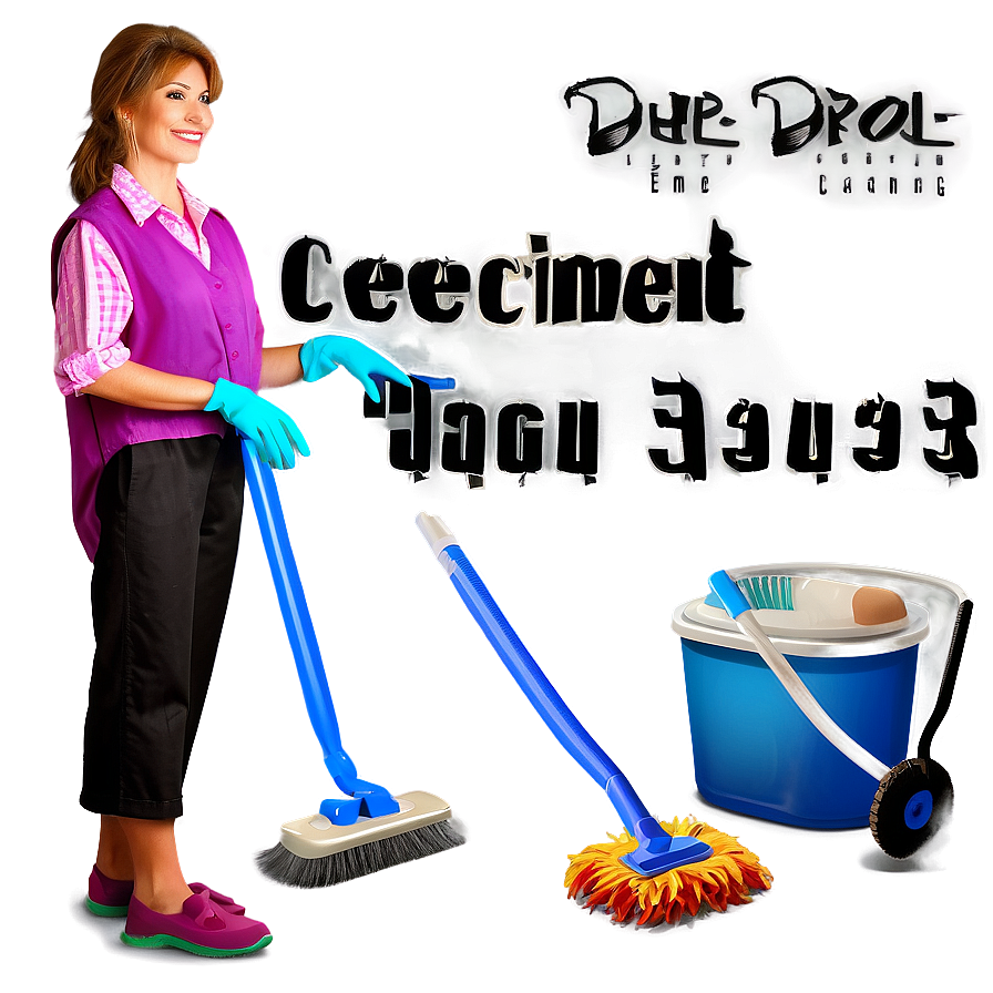 Efficient Cleaning Lady Png 06292024