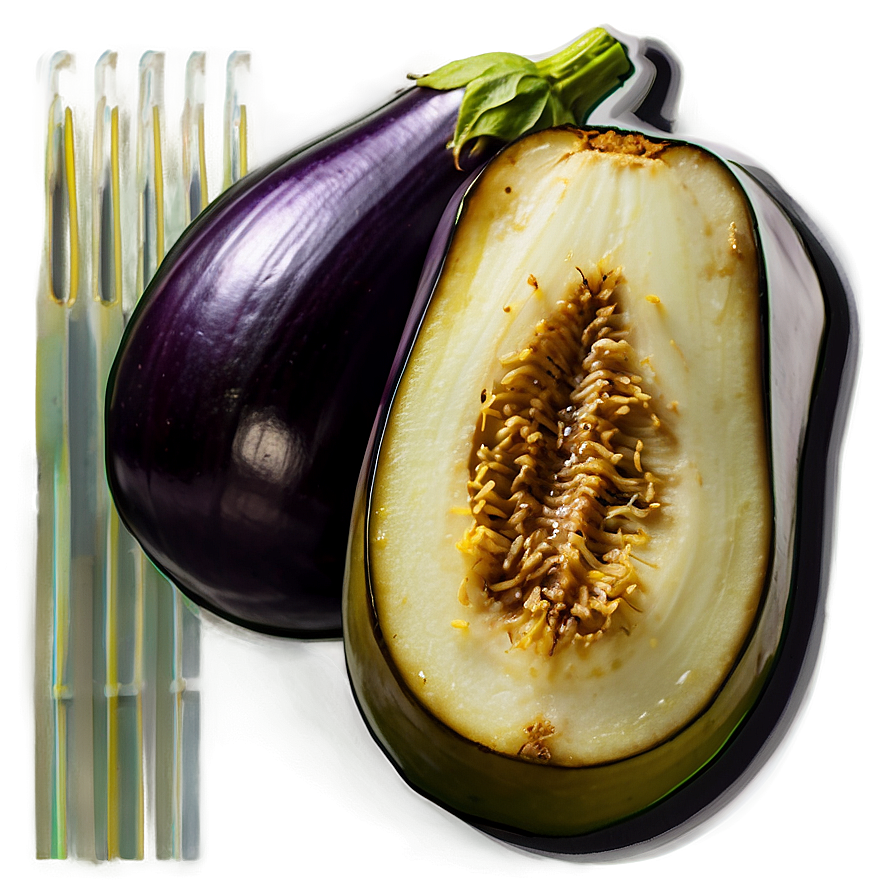 Eggplant Cut In Half Png Vne29