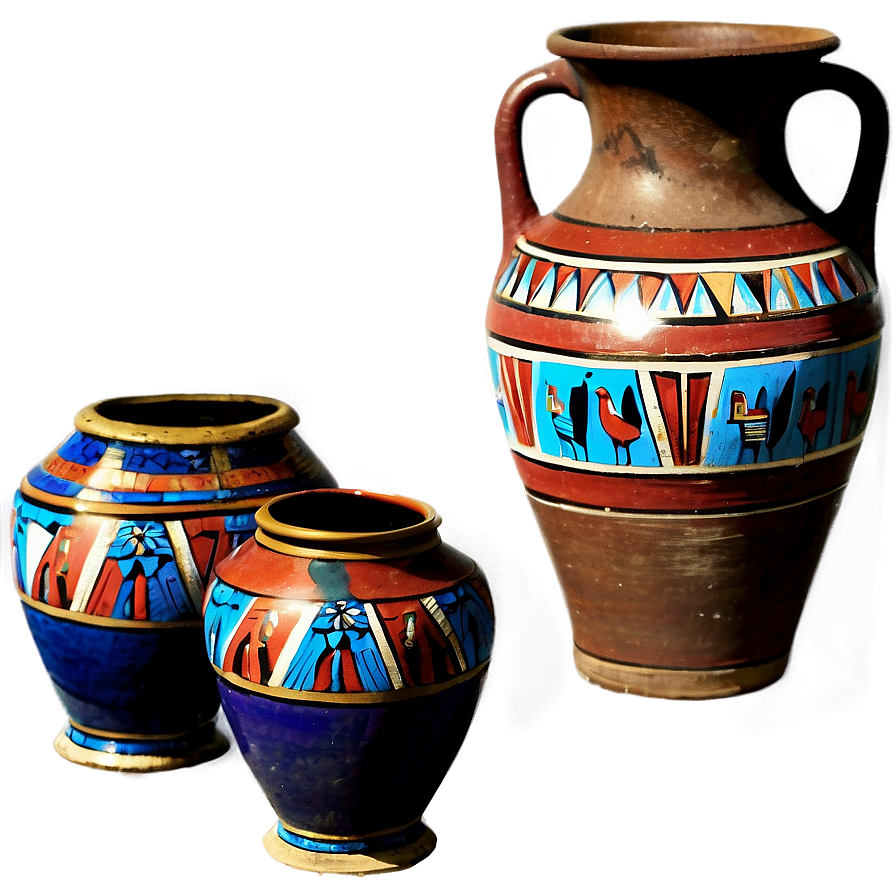 Egyptian Pottery And Vases Png 06242024