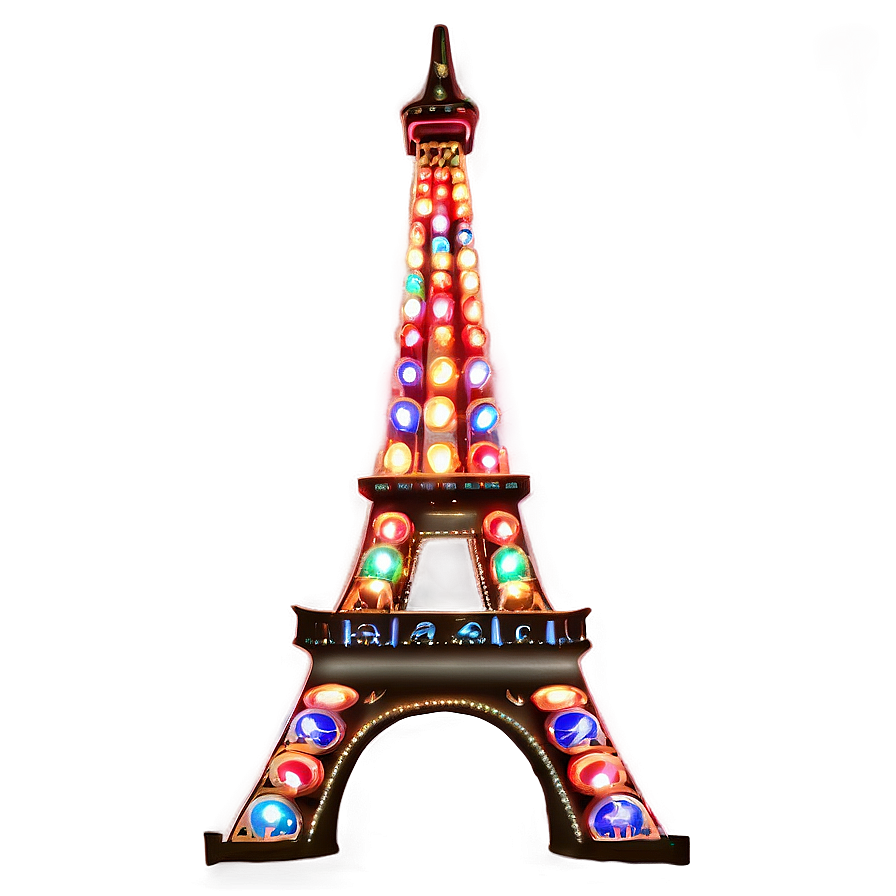 Eiffel Tower Christmas Lights Png 37