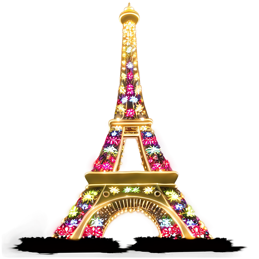 Eiffel Tower Christmas Lights Png 61