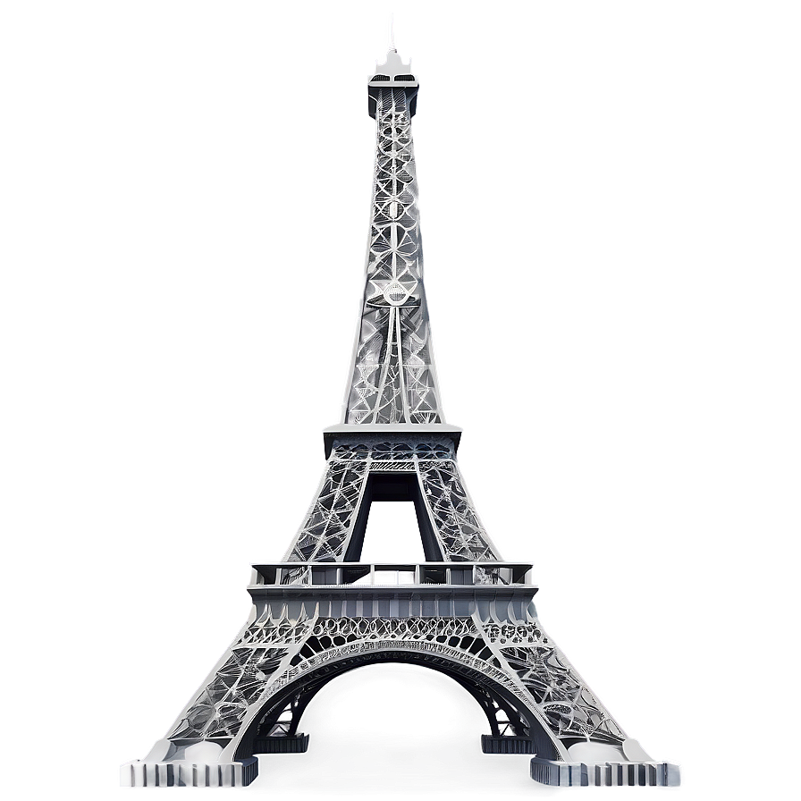 Eiffel Tower Detailed Architecture Png 1